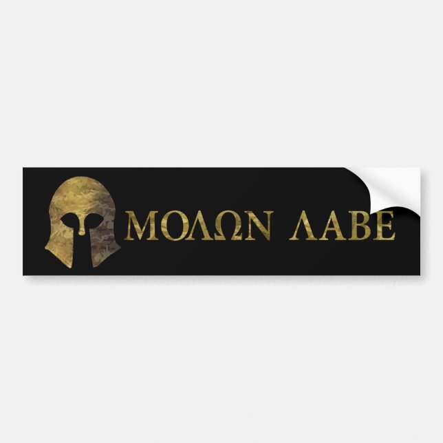 Autocollant De Voiture Molon Labe, viennent les prendre (la version de (Devant)