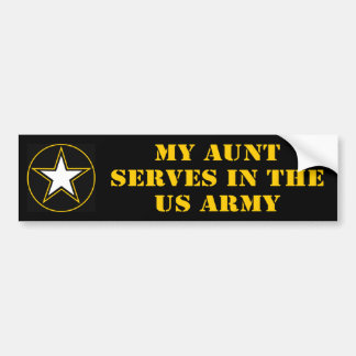 Autocollant De Voiture Mon armée de tante Serves Serves In The
