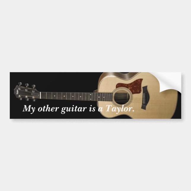 Autocollant De Voiture Mon autre guitare est un Taylor (Devant)