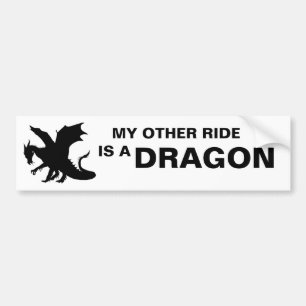 AUTOCOLLANT DE VOITURE MON AUTRE PARCOURS EST UN DRAGON