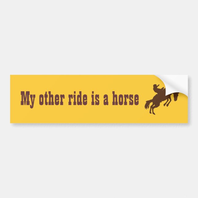 Autocollant De Voiture Mon autre tour est un cheval (Devant)