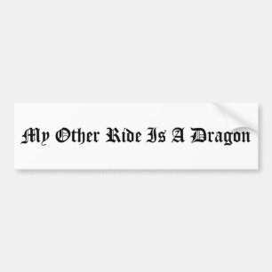 Autocollant De Voiture Mon autre tour est un dragon