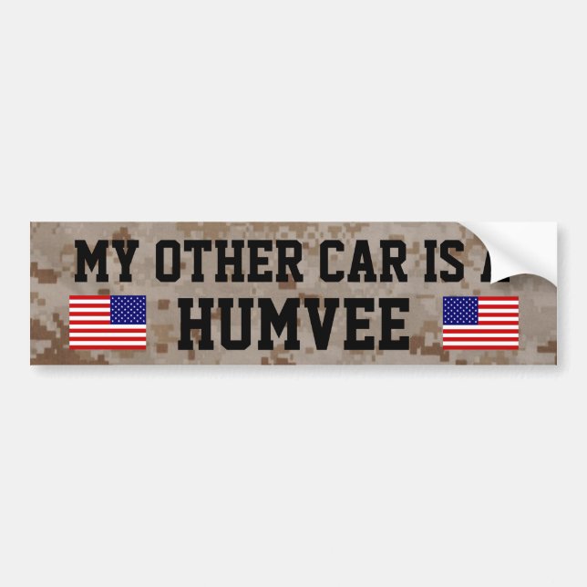 Autocollant De Voiture Mon autre voiture est Humvee (HMMWV) (Devant)