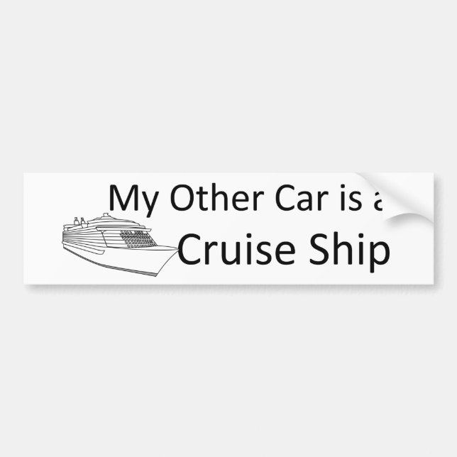 Autocollant De Voiture Mon autre voiture est un bateau de croisière (Devant)