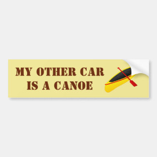 Autocollant De Voiture Mon autre voiture est un canoë