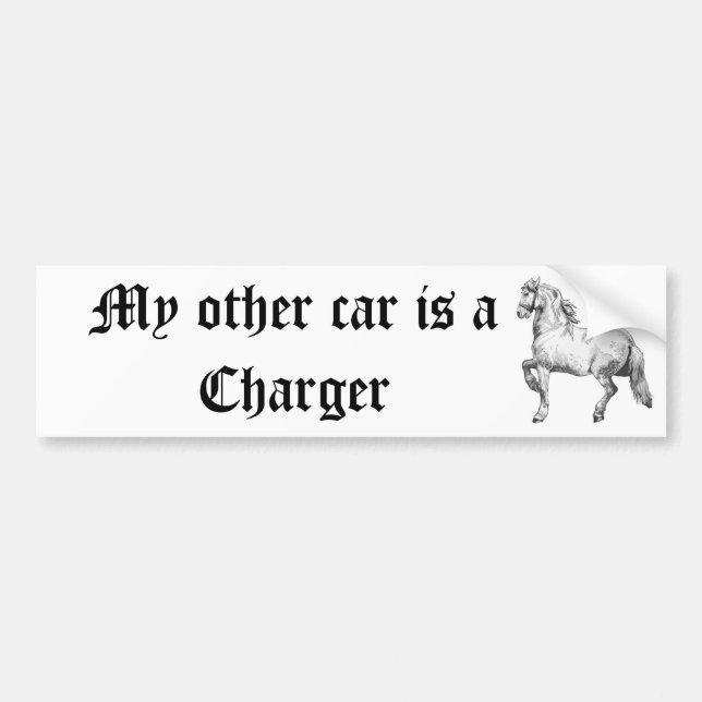 Autocollant De Voiture Mon autre voiture est un chargeur (Devant)