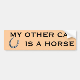 AUTOCOLLANT DE VOITURE MON AUTRE VOITURE EST UN CHEVAL