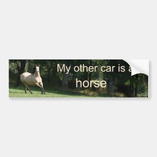 Autocollant De Voiture Mon autre voiture est un cheval