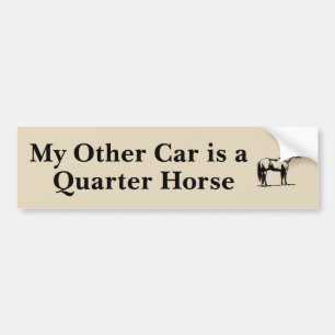 Autocollant De Voiture Mon autre voiture est un cheval quart