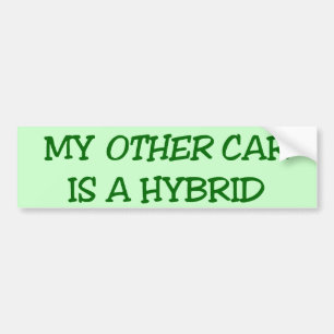 Autocollant De Voiture Mon autre voiture est un hybride
