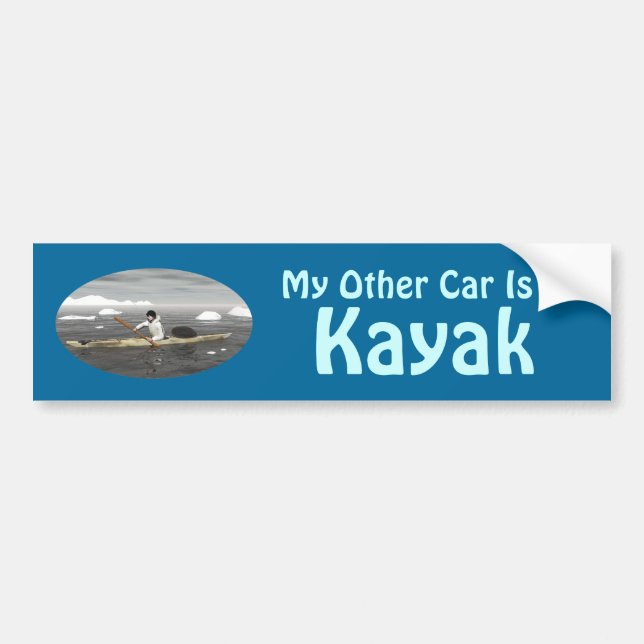 Autocollant De Voiture Mon Autre Voiture Est Un Kayak (Devant)