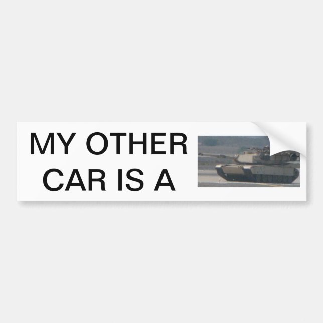 Autocollant De Voiture Mon autre voiture est un réservoir (Devant)
