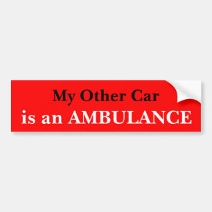 Autocollant De Voiture Mon autre voiture est une ambulance