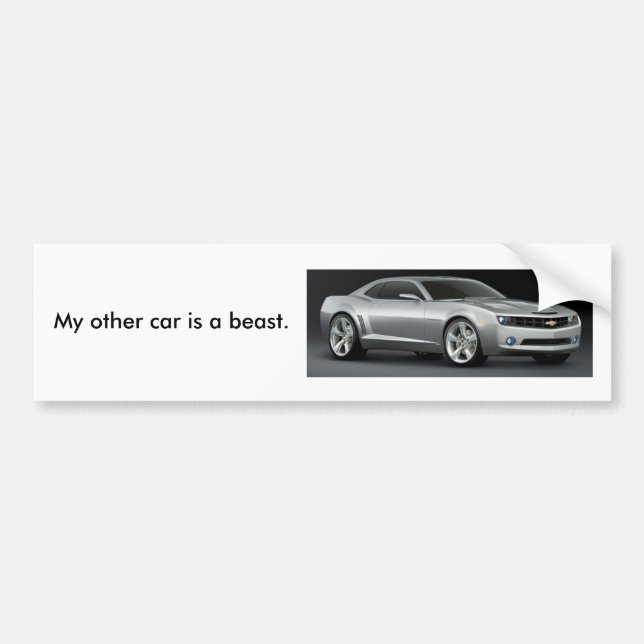 Autocollant De Voiture Mon autre voiture est une bête. /Silver (Devant)