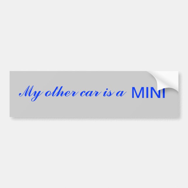 Autocollant De Voiture Mon autre voiture est une MINI (Devant)