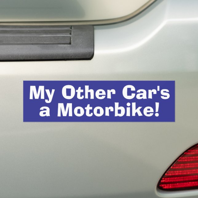 Autocollant De Voiture Mon autre voiture est une moto (En voiture)