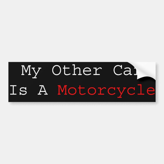 Autocollant De Voiture Mon autre voiture est une moto (Devant)