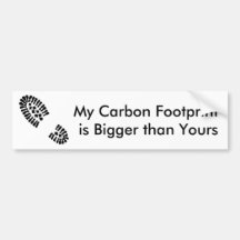 Mon carbone Footprintis plus grand que le vôtre