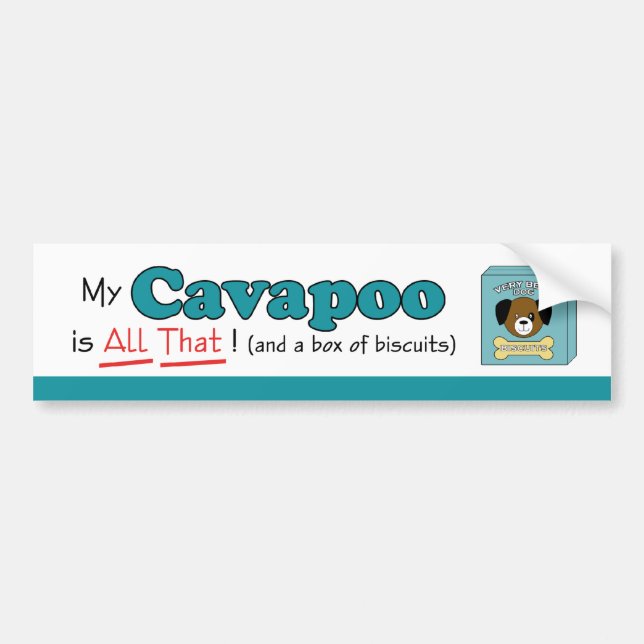 Autocollant De Voiture Mon Cavapoo est tout cela ! (Devant)