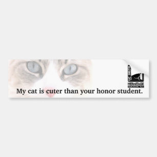 Autocollant De Voiture Mon chat est plus mignon que votre étudiant