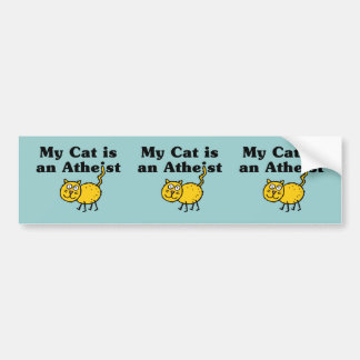 Autocollant De Voiture Mon chat est un athée