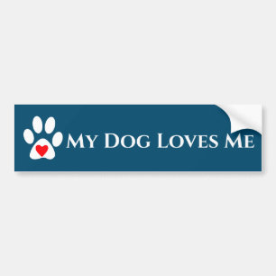 Autocollant De Voiture Mon chien m'aime