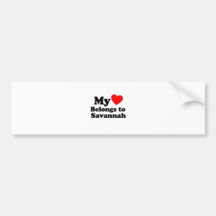 Autocollant De Voiture Mon coeur appartient à Savannah
