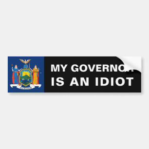 Autocollant De Voiture Mon Gouverneur est un idiot - New York