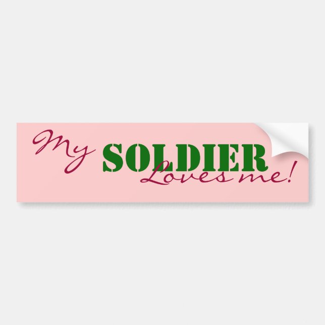 Autocollant De Voiture Mon, le soldat, m'aime ! (Devant)