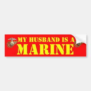 AUTOCOLLANT DE VOITURE MON MARI EST UN MARIN