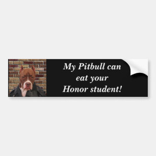 Autocollant De Voiture Mon Pitbull peut manger le votre…