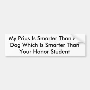 Autocollant De Voiture Mon Prius est plus futé que mon chien qui est