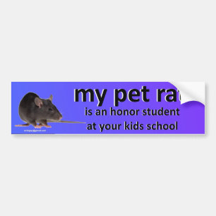 Autocollant De Voiture mon rat d'animal familier