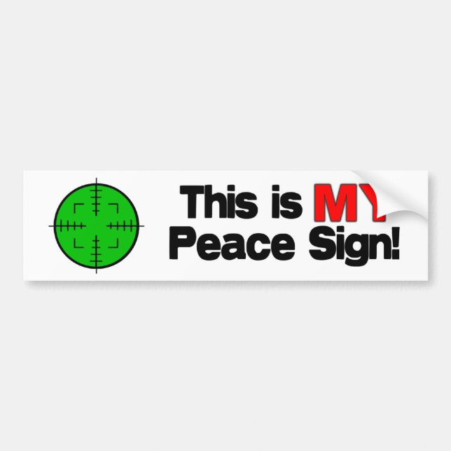 Autocollant De Voiture Mon signe de paix (Devant)