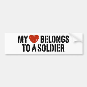 Autocollant De Voiture Mon soldat du coeur