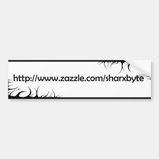 Autocollant De Voiture Mon texte d'URL (blanc, noir) (Devant)