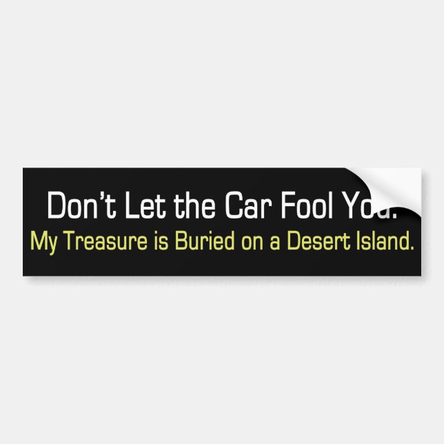 Autocollant De Voiture Mon trésor Bumpersticker (Devant)