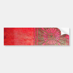 Autocollant De Voiture MONogramme rouge étoile du matin