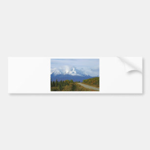 Autocollant De Voiture Montagnes d'Alaska Arbre Nature Forêt Destinée Sai