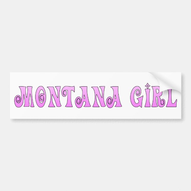 Autocollant De Voiture Montana Girl Rose (Devant)