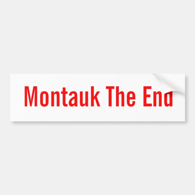 Autocollant De Voiture Montauk l'extrémité (bumpersticker classique) (Devant)