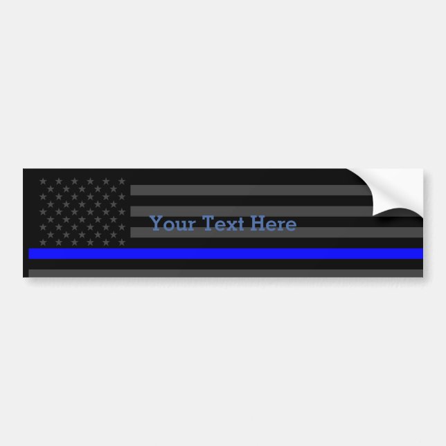 Autocollant De Voiture Montrez le drapeau noir mince des USA personnalisé (Devant)