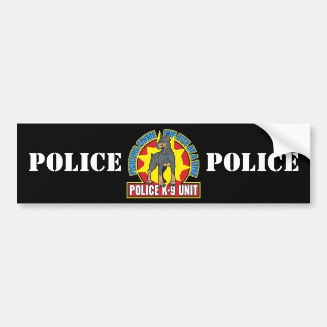 Autocollant De Voiture Morsure du dobermann K9 (Devant)