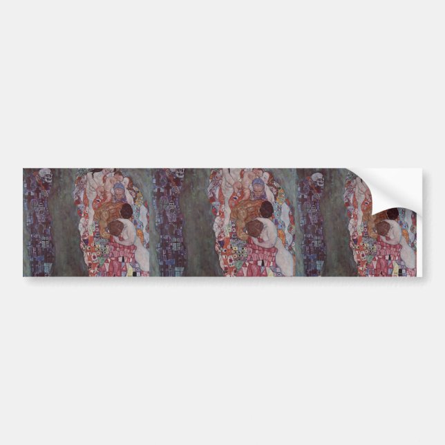 Autocollant De Voiture Mort et vie de Gustav Klimt- (Devant)