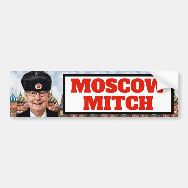 Autocollant De Voiture Moscou drôle Mitch (Devant)