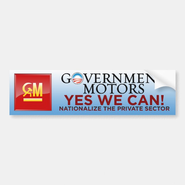 Autocollant De Voiture Moteurs de gouvernement - oui nous pouvons adhésif (Devant)