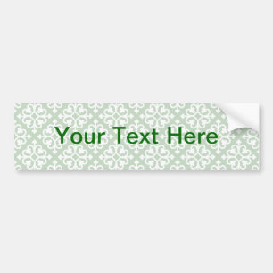 Autocollant De Voiture Motif Damas sur vert
