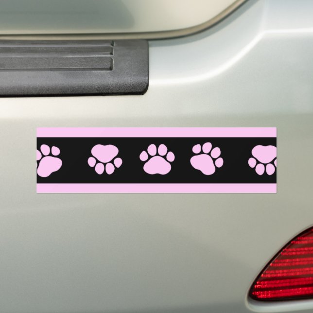 Autocollant De Voiture Motif De Pailles, Pailles Roses, Pailles De Chien, (En voiture)