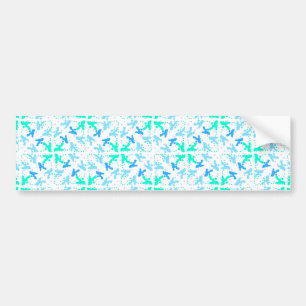 Autocollant De Voiture Motif de point bleu caniche