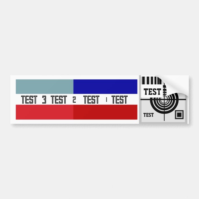 Autocollant De Voiture Motif d'essai Wakey Wakey (Devant)